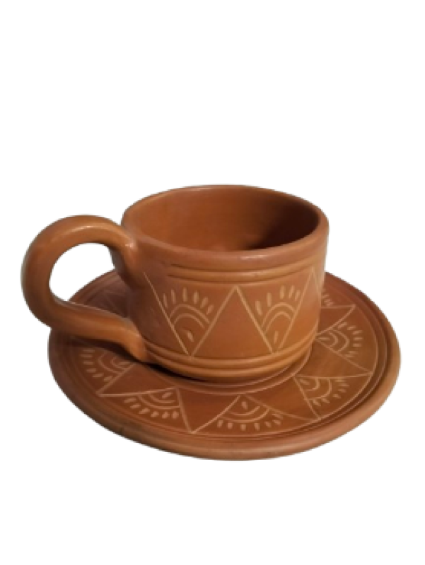 Eco Friendly handmade clay coffee cup